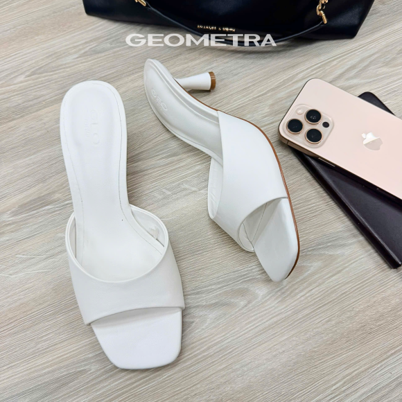 Giày cao gót hở mũi da PU mờ Jet Stone 
