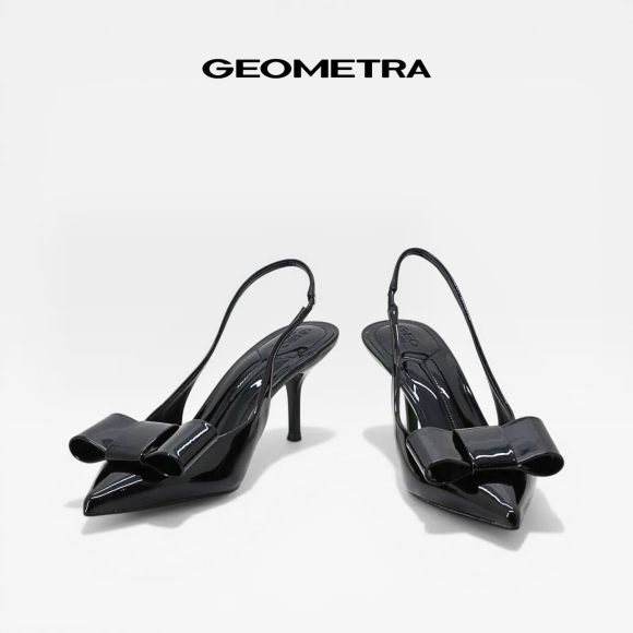 Giày Slingback Nơ Burgundy Muse - 14WSB0825