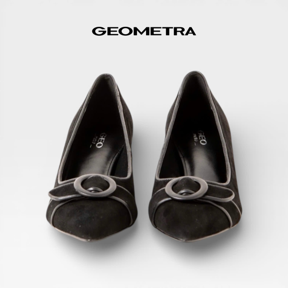 Giày Bít Mũi Nhọn gót vuông Midnight Bloom