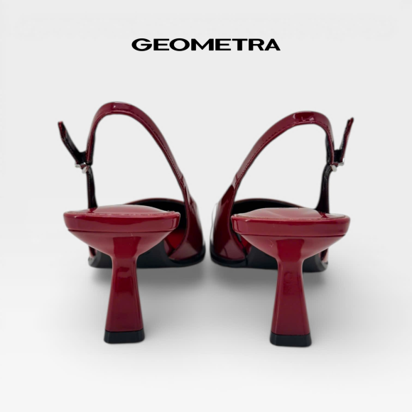 Giày Slingback hở gót da Noir Sapphire - WSB0425