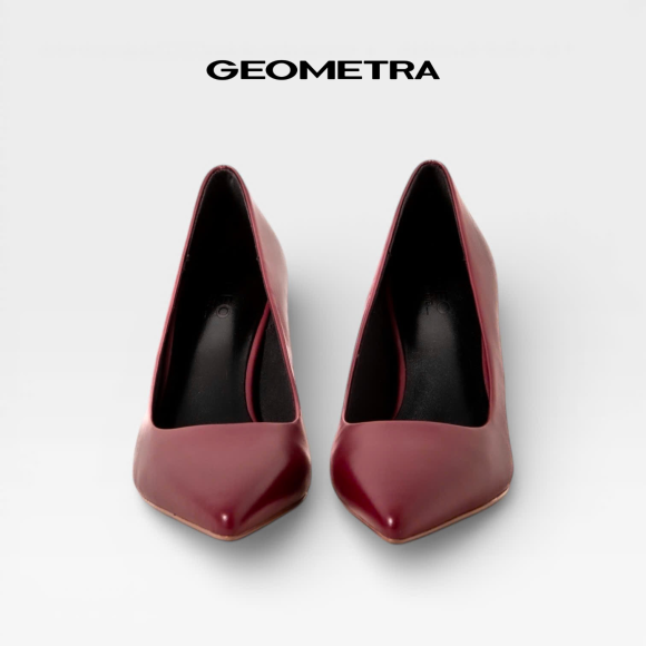 Giày Bít Cao Gót Mũi Nhọn Wine Petal