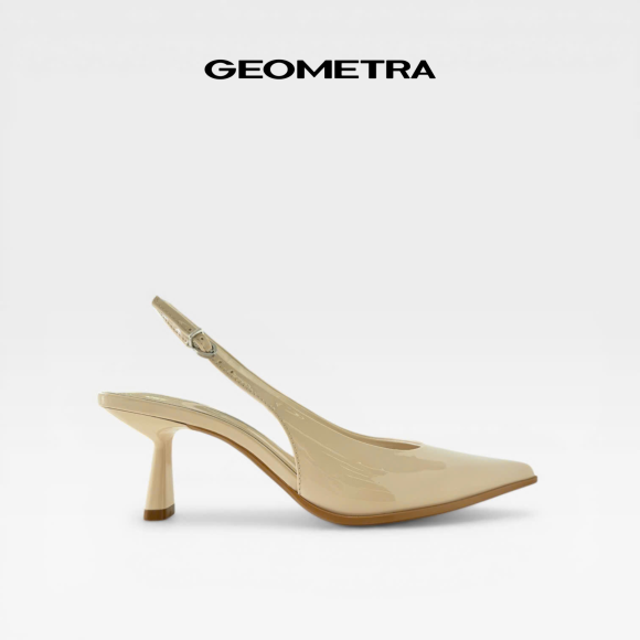 Giày Slingback hở gót da Noir Sapphire - WSB0425