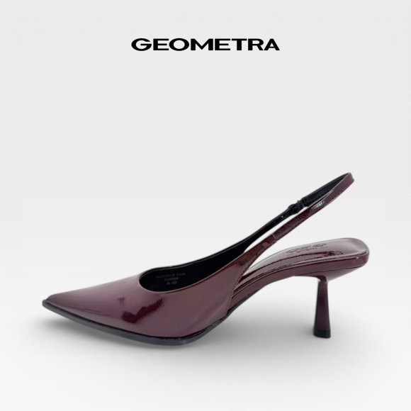 Giày Slingback hở gót da Noir Sapphire - WSB0425