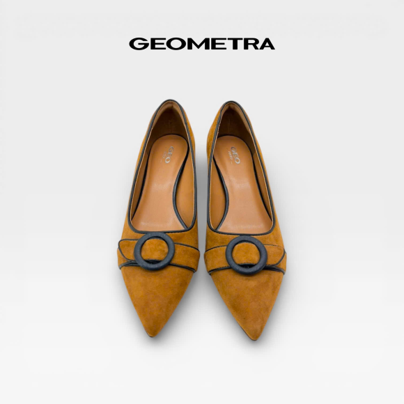 Giày Bít Mũi Nhọn gót vuông Midnight Bloom