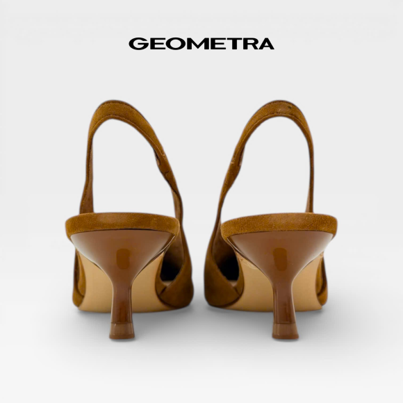 Giày Da Slingback Dawn Beige