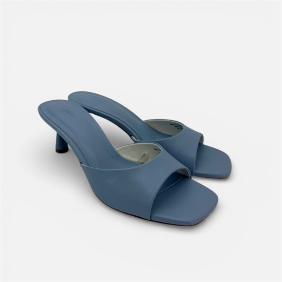 Giày cao gót hở mũi da PU mờ Vanilla Onyx