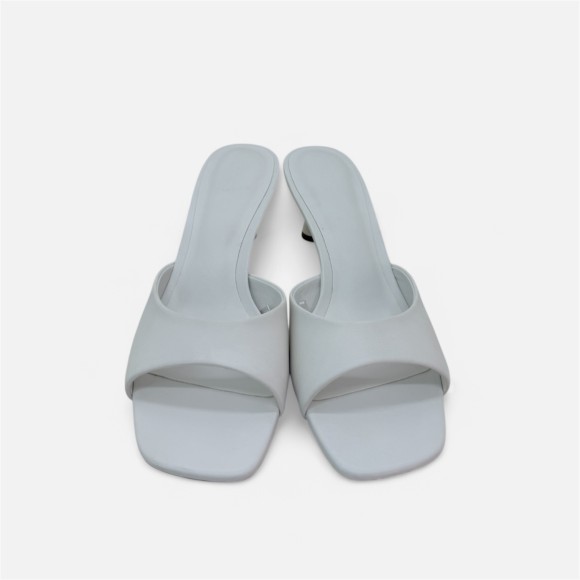 Giày cao gót hở mũi da PU mờ Vanilla Onyx