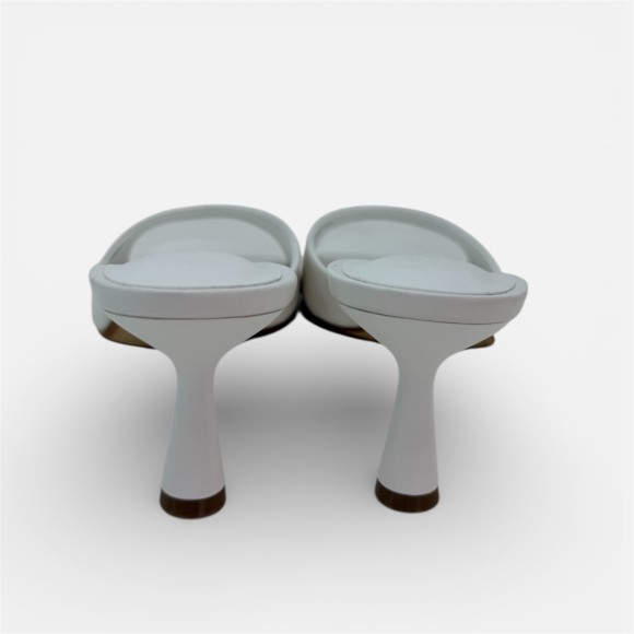 Giày cao gót hở mũi da PU mờ Vanilla Onyx