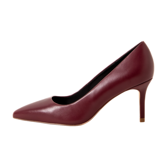 Giày Bít Cao Gót Mũi Nhọn Wine Petal